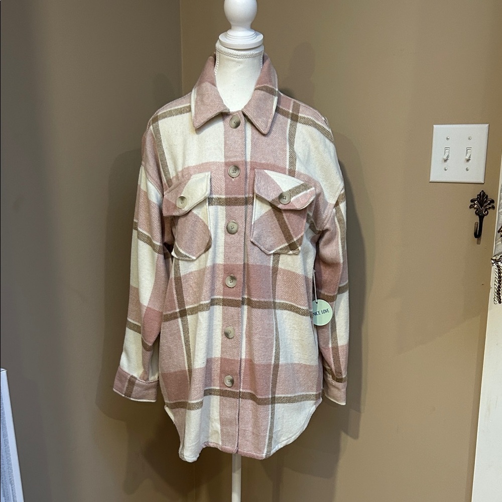 Venice Love Plaid Button-Up Shacket